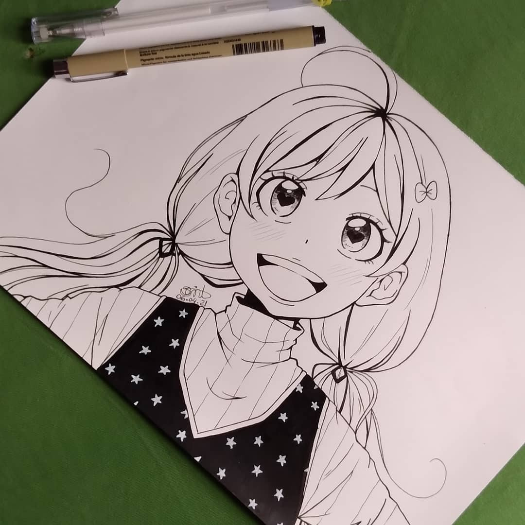 original character - Garota em mangá